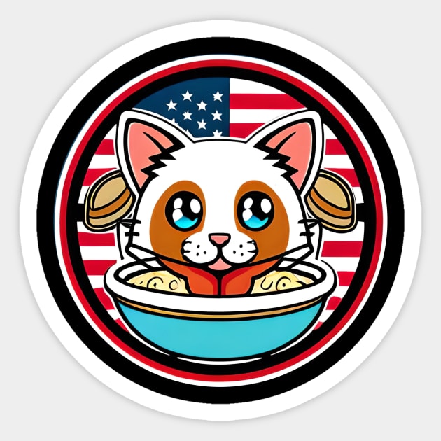 cat ramen Sticker by dex1one